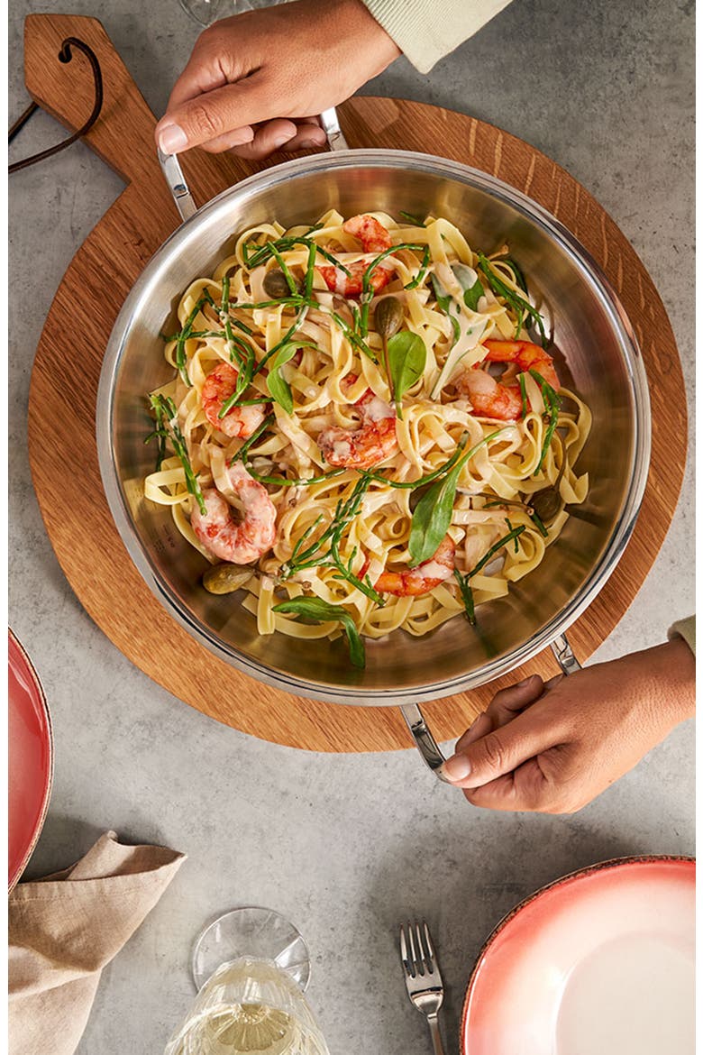 Original-Profi Collection Stainless Steel Serving Pan with High Dome Metal Lid, Alternate, color, Stainless Steel
