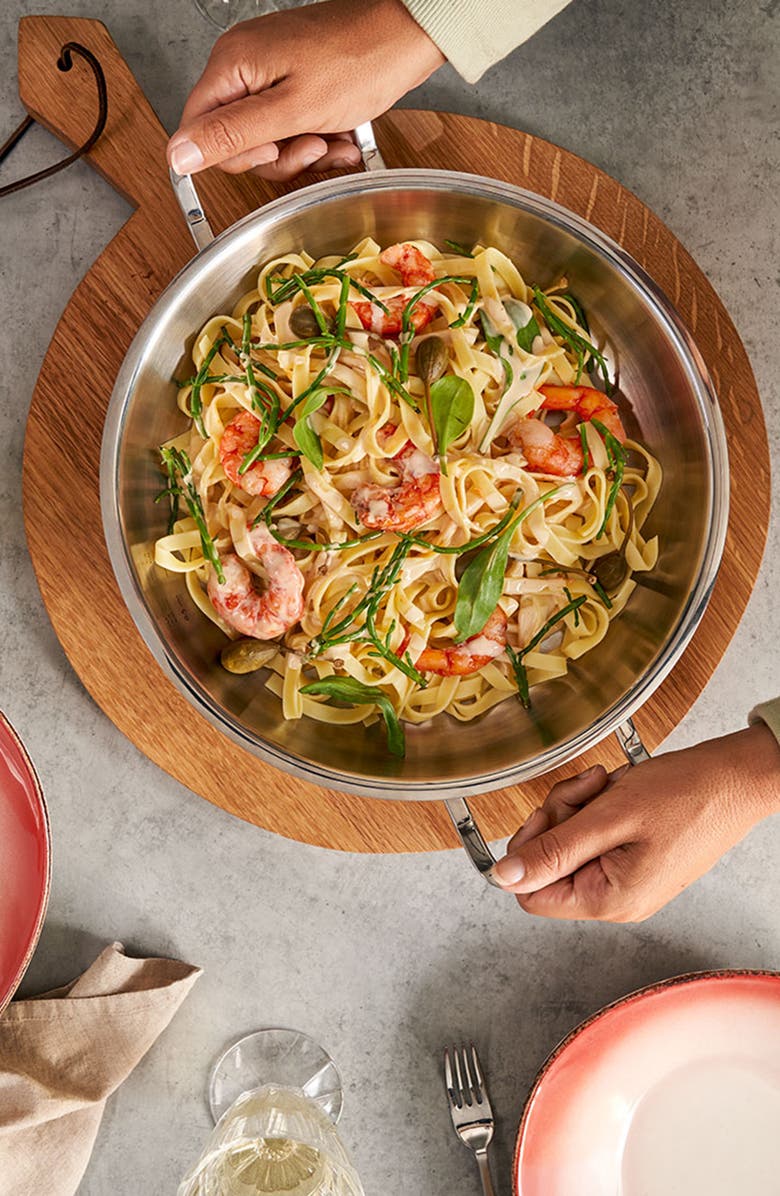 Fissler Original-Profi Collection Stainless Steel Serving Pan with High Dome Metal Lid, Alternate, color,