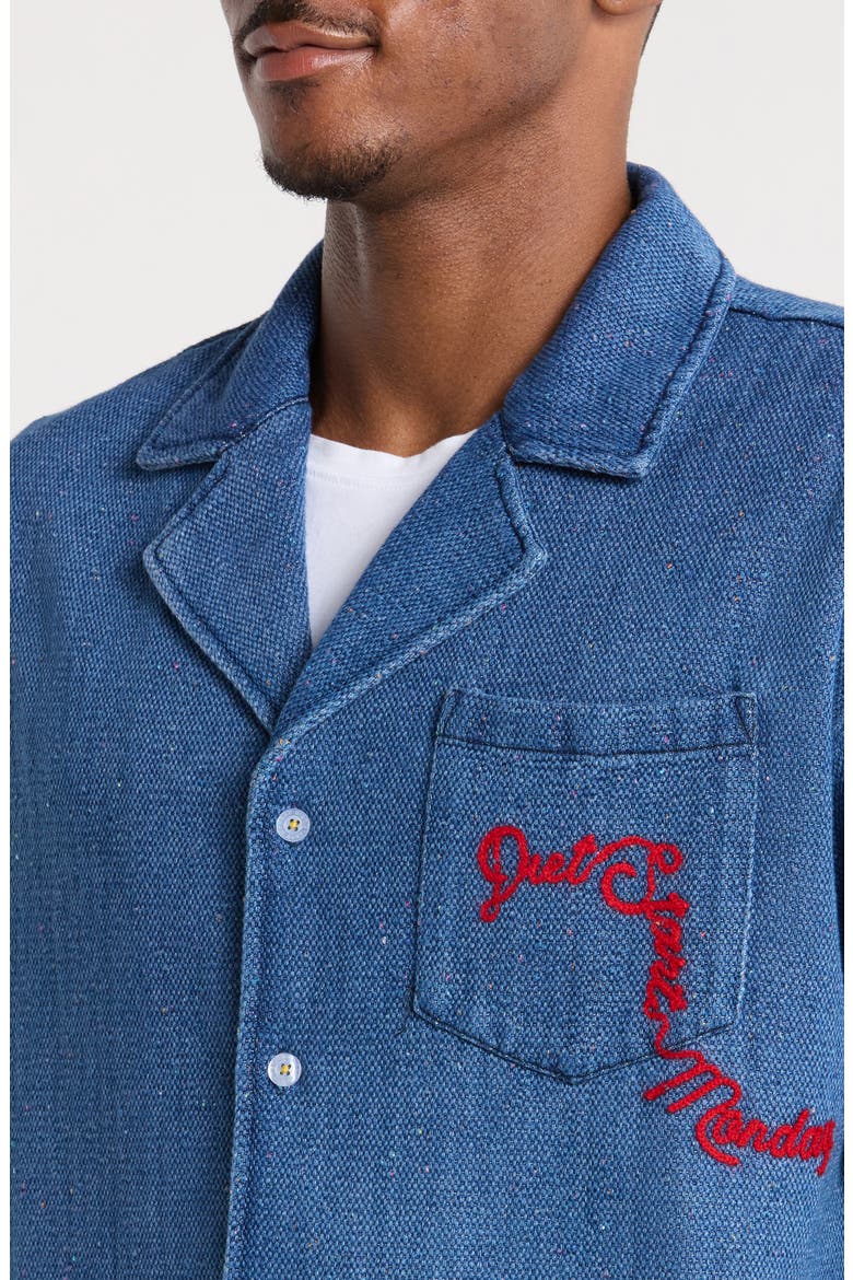Dropoff Canvas Camp Shirt, Alternate, color, INDIGO/ RED