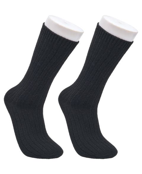 Cashmere Flat Crew Sock 2-Pack
