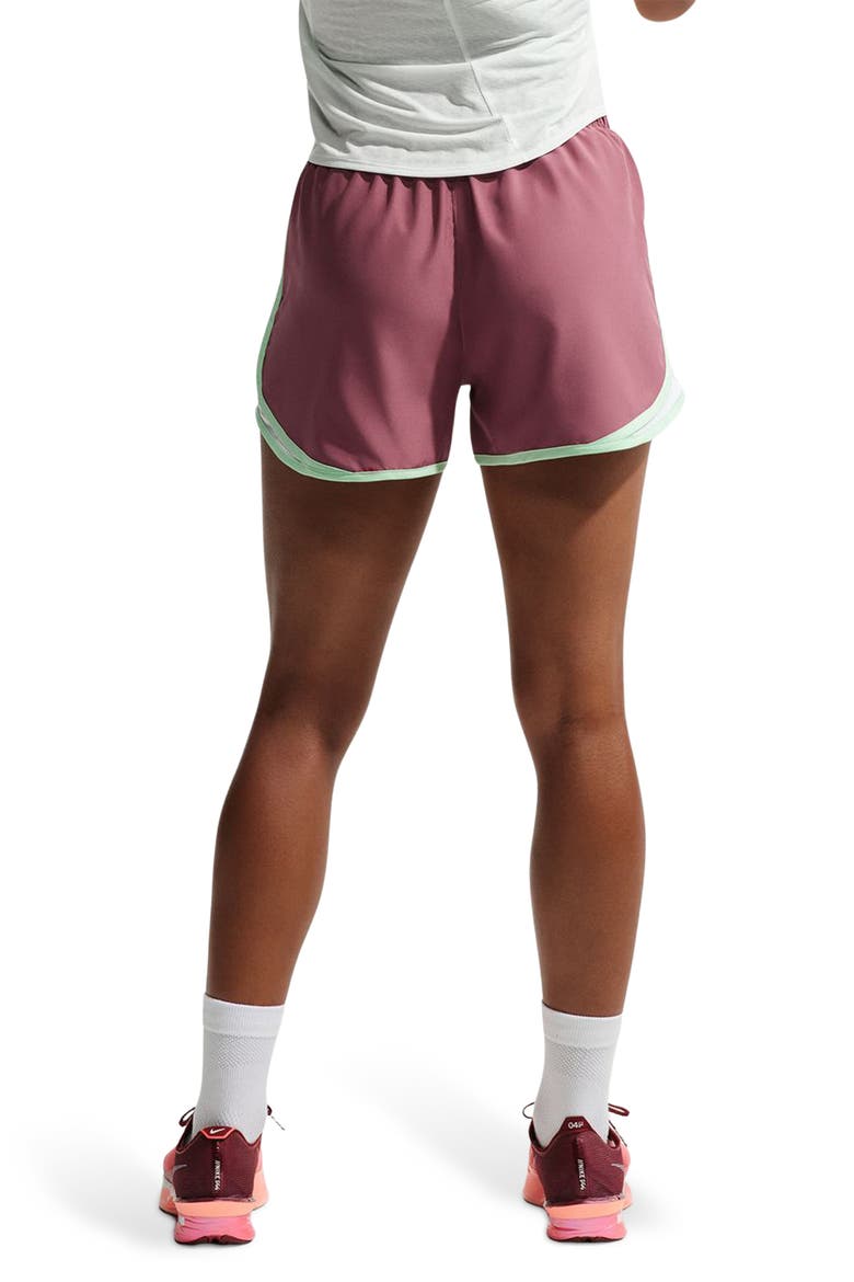 Tempo Dri-FIT Mid-Rise 3-Inch Running Shorts, Alternate, color, PINK SMOKE/ WHITE