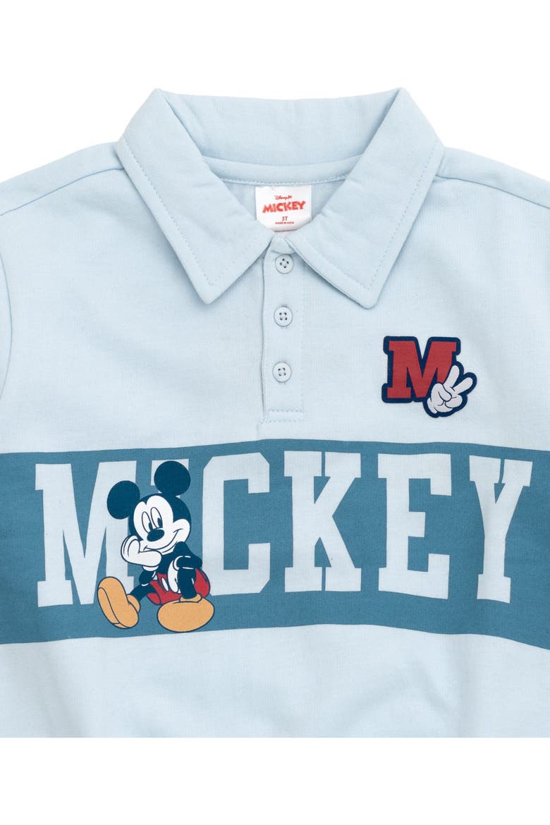 Mickey Mouse 2-Piece Fleece Polo and Pants Set, Alternate, color, Blue Teal Mickey