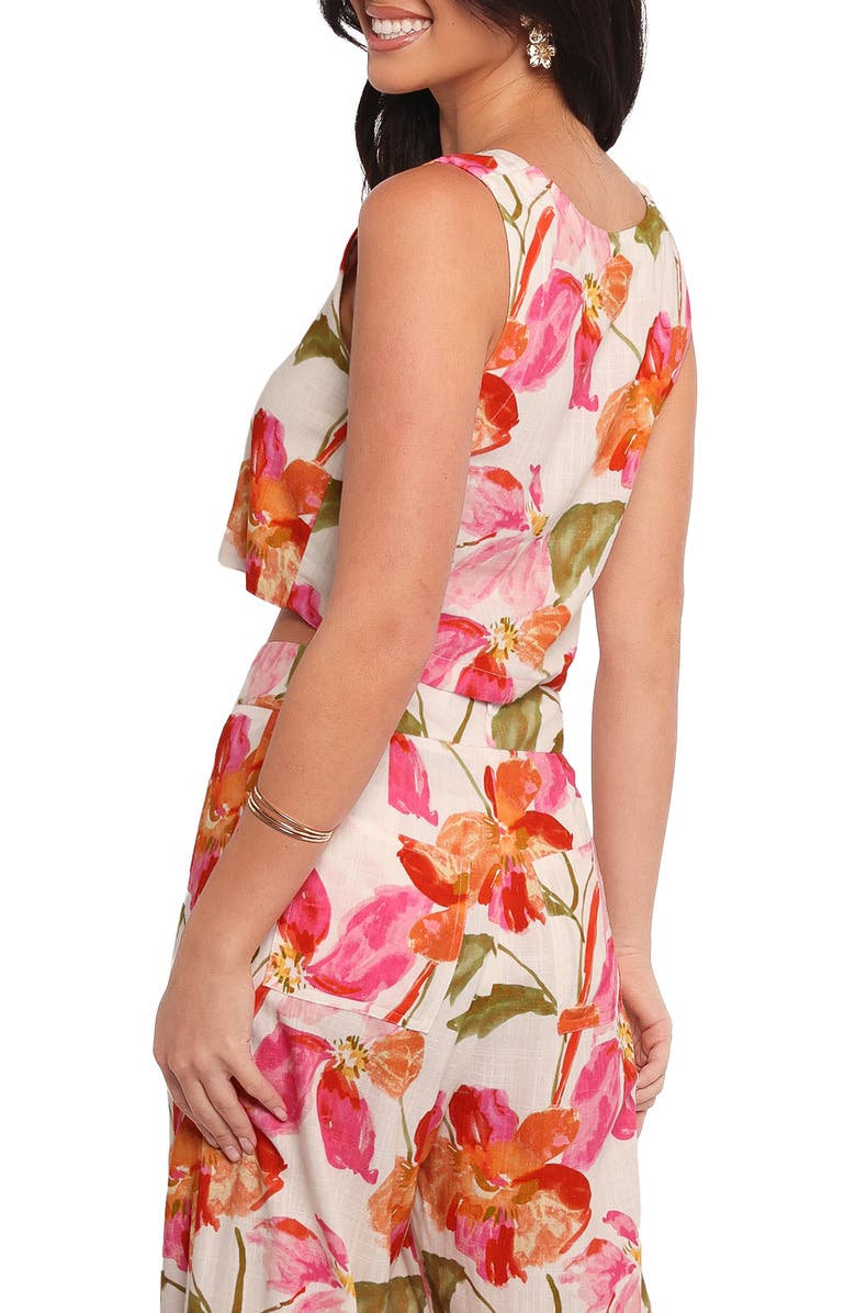 Petal & Pup Dahliae Floral Cotton & Linen Crop Tank, Alternate, color, Everlyn Print