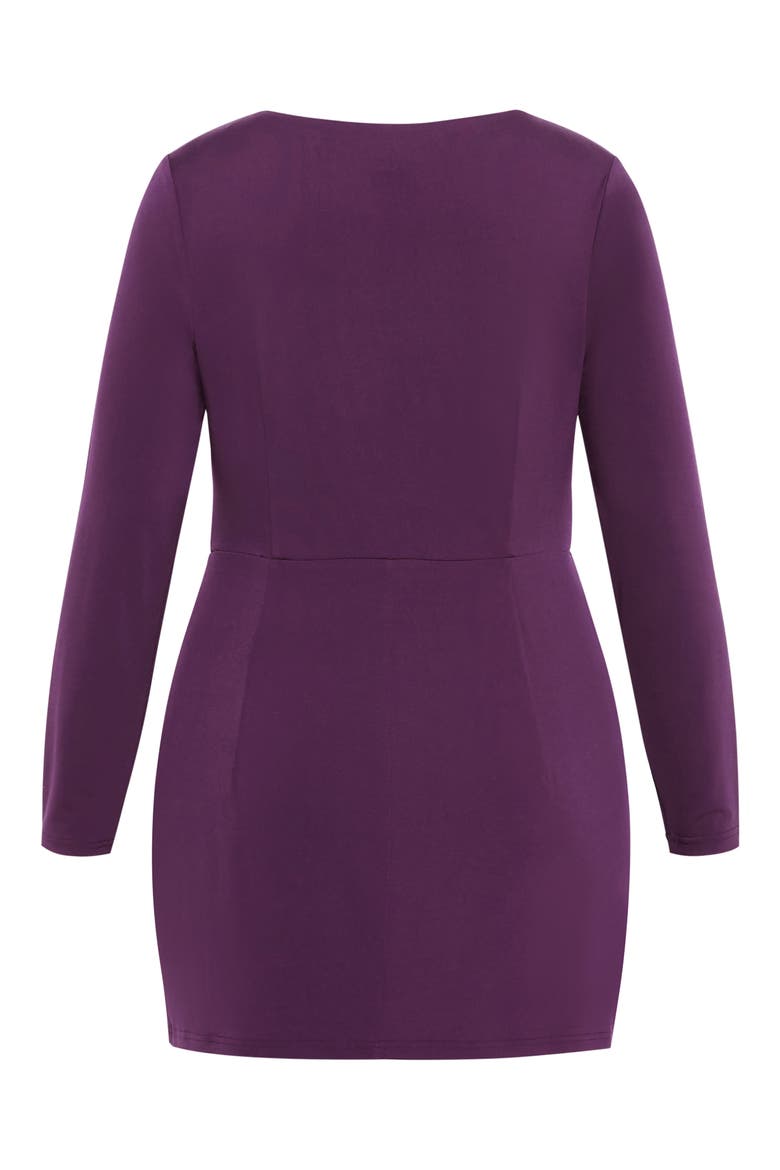 Kasey Long Sleeve Minidress, Alternate, color, PURPLE