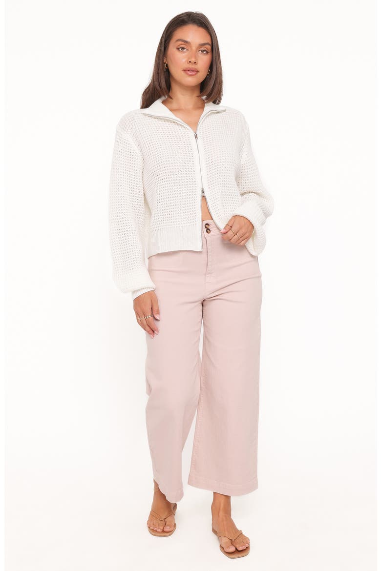 Inara Zip Cardigan, Alternate, color, CREAM