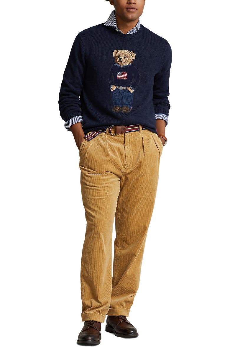 Polo Ralph Lauren Polo Bear Cotton & Linen Crewneck Sweater, Alternate, color,