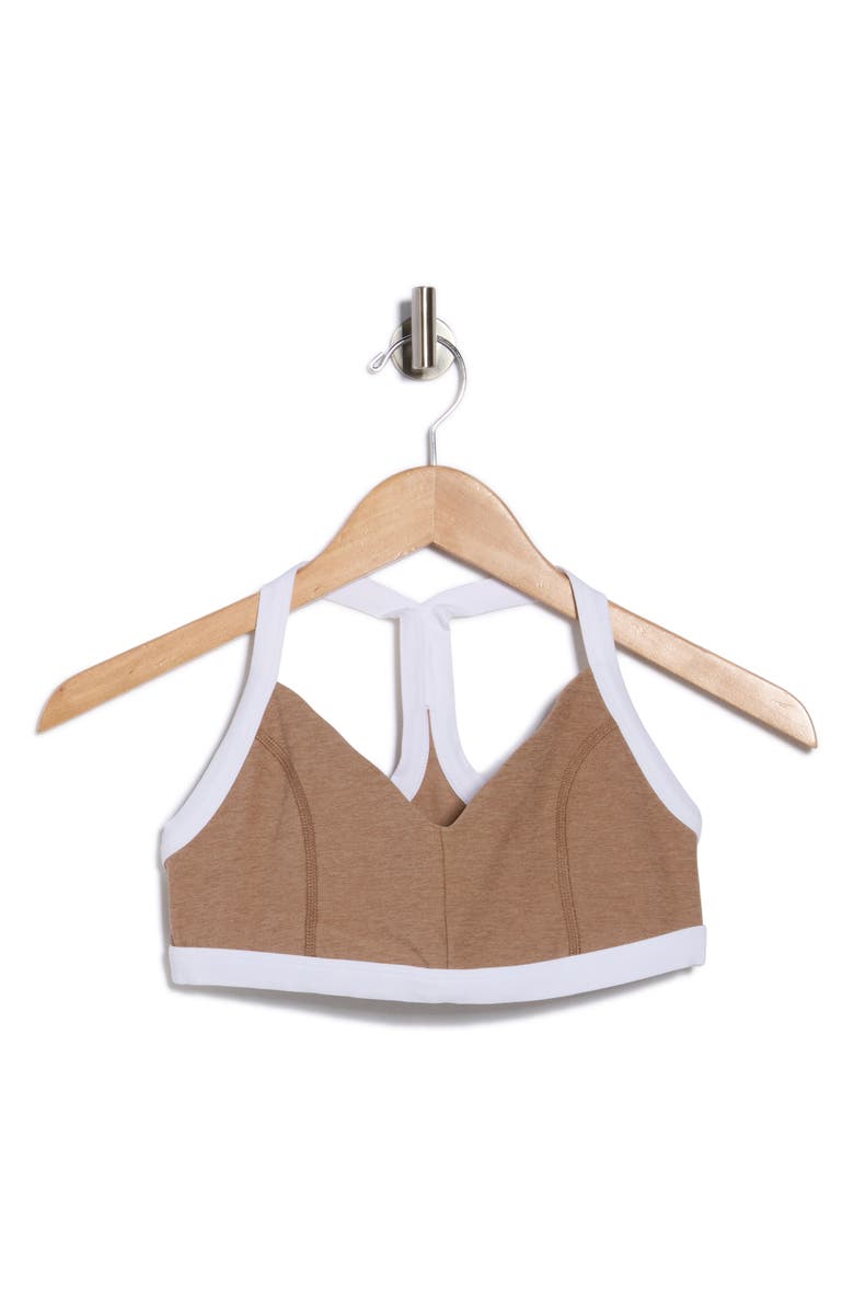 Beyond Yoga Spacedye Outlines Sports Bra, Alternate, color, Desert Sand/ Cloud White