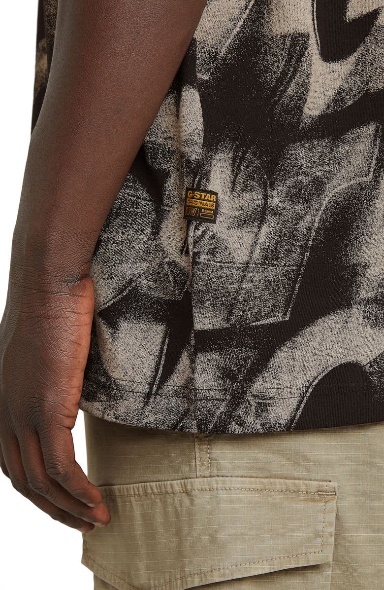 G-STAR Sprayed Letters Loose Organic Cotton T-Shirt, Alternate, color,