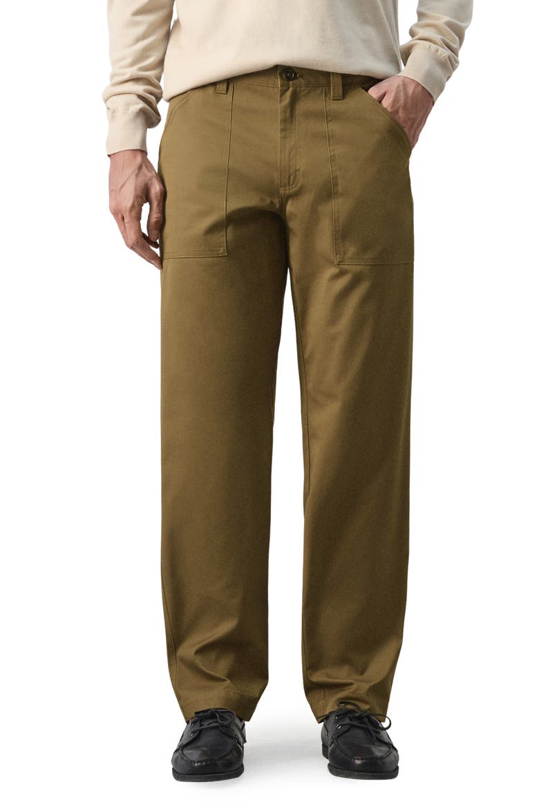 Cotton Utility Pants, Main, color, OCHRE