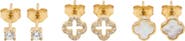 Argento Vivo Sterling Silver Clover Set of 3 Earrings