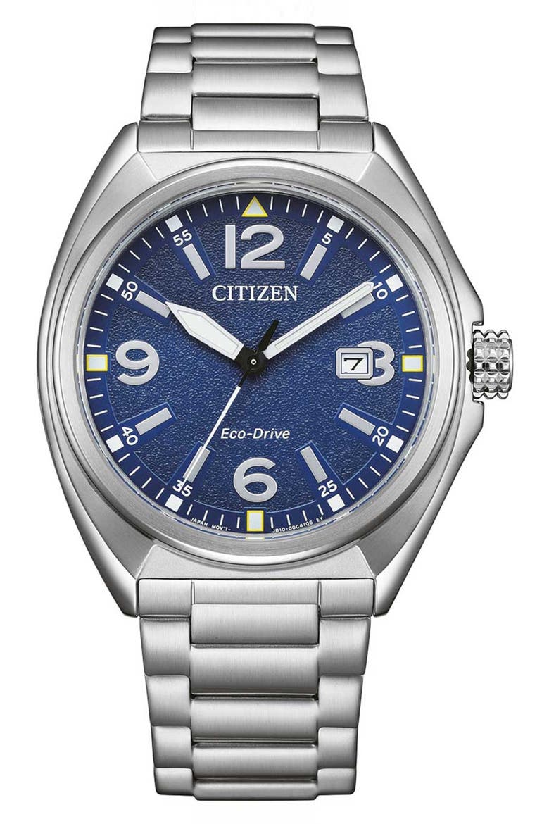 Eco-Drive Bracelet Strap Watch, 40mm, Main, color, SILVER