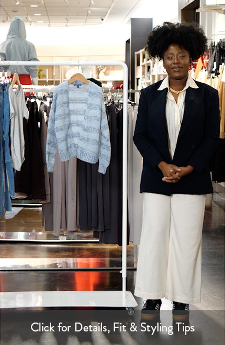 Kids' Stripe Mixed Stitch Open Front Cardigan, sales video thumbnail