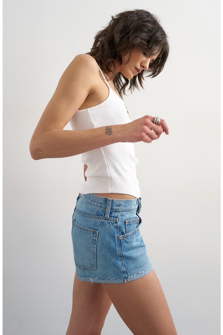 Ultrashort Denim Shorts, Alternate, color, MEDIUM BLUE