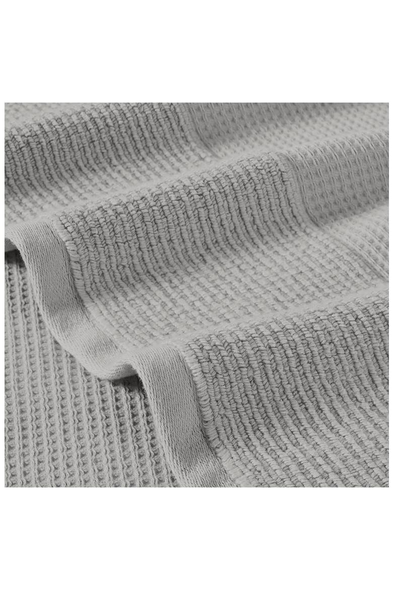 Waffle Rib 6-Piece Towel Set, Alternate, color, OYSTER