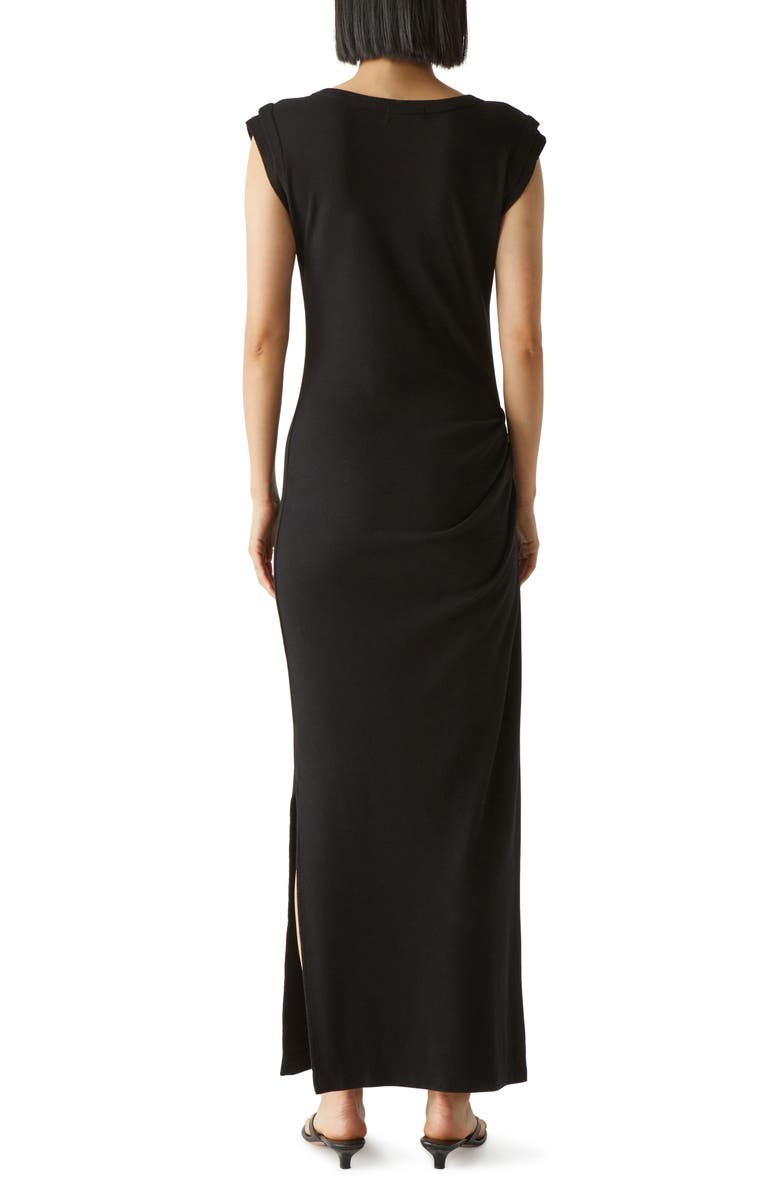 Michael Stars Calliope Cap Sleeve Dress, Alternate, color, Black