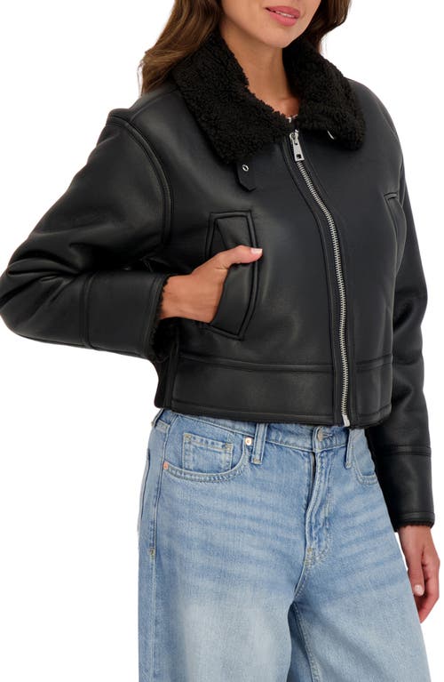 Sebby Faux Shearling Jacket In Black
