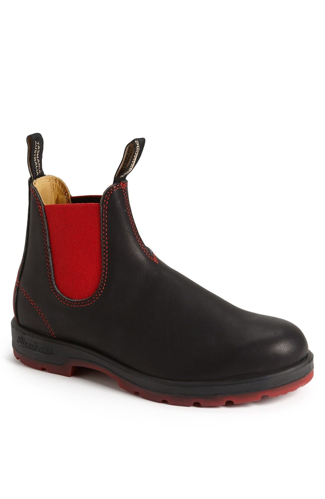 Chelsea Boot, Main, color, BLACK/ RED GORE