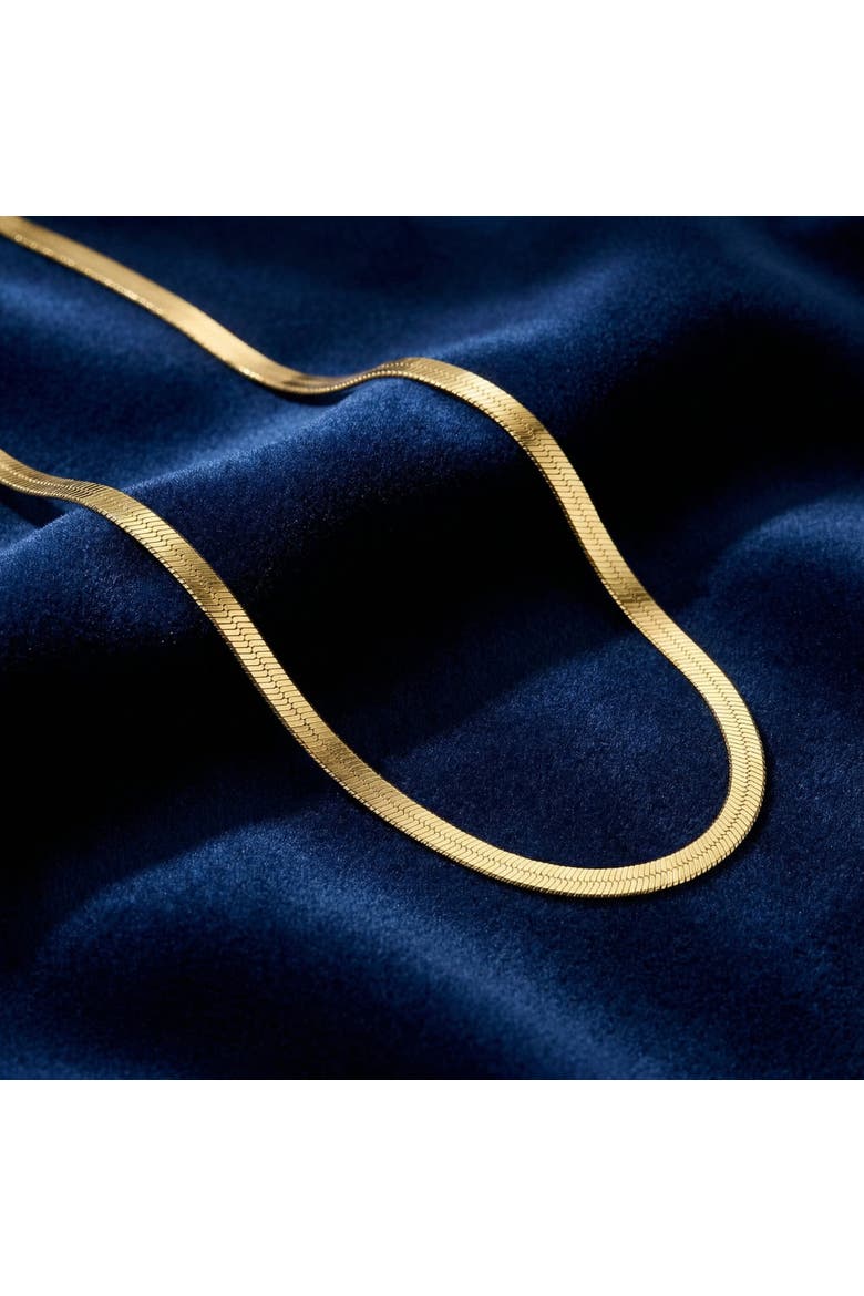 14k Gold Herringbone Necklace Women's 16-18" Chain, Alternate, color, Yellow Gold