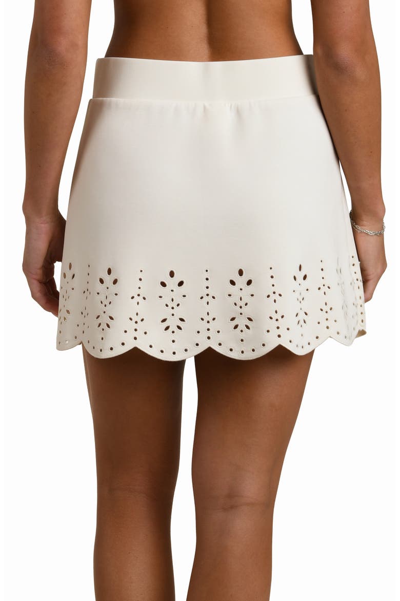 Cloudset Eyelet Detail Miniskirt, Alternate, color, CHALK