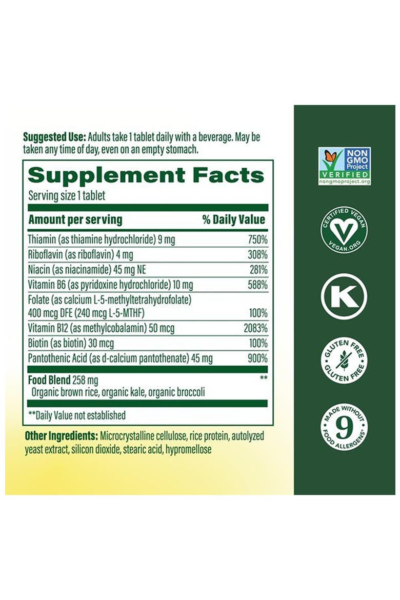 Balanced B Complex with all 8 B Vitamins, Vegan, 90 Tablets, Alternate, color, None