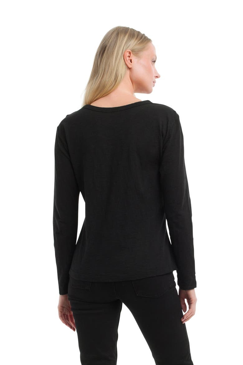 Long Sleeve Ruched Side, Alternate, color, Black