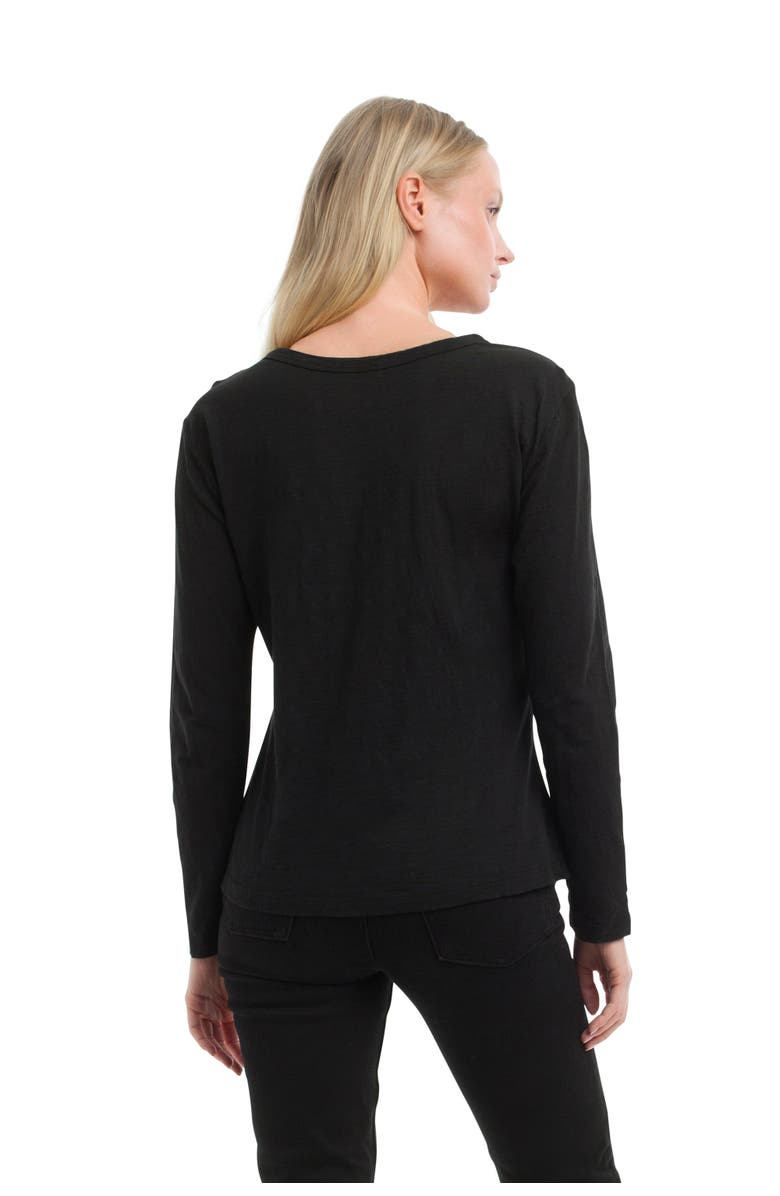 WILT Clothing Long Sleeve Ruched Side, Alternate, color, Black