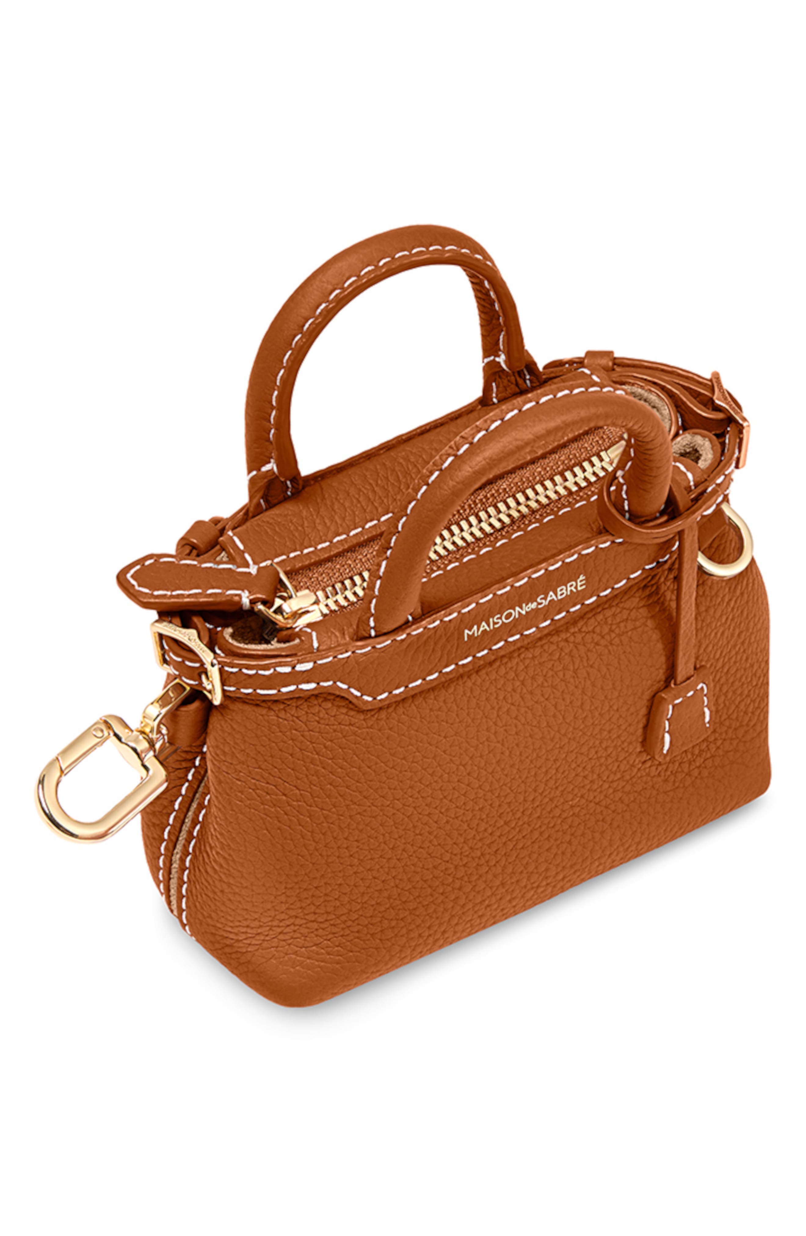 MAISON de SABRÉ The SABRÉMOJI Petite Palais Charm, Alternate, color, Pecan Brown