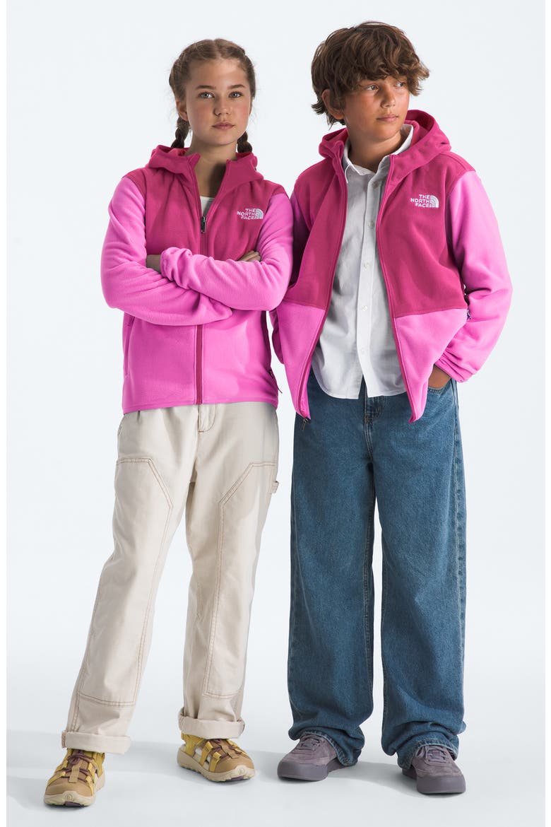 Kids' Glacier Polar Fleece Zip-Up Hoodie, Alternate, color, VIOLET CROCUS/ FUCHSIA FLASH