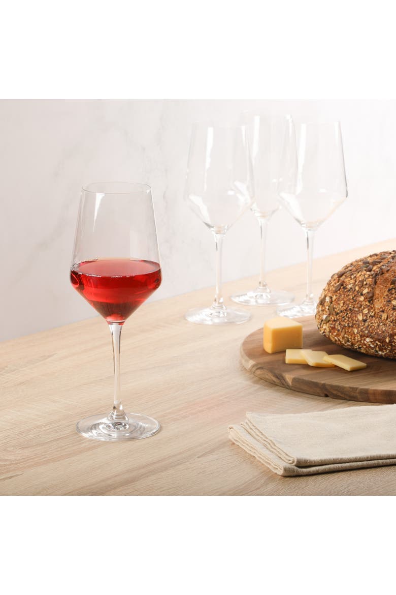 Crystal 4-Piece All-Purpose Wine Glass Set with Modern Curve Silhouette, Alternate, color, Clear
