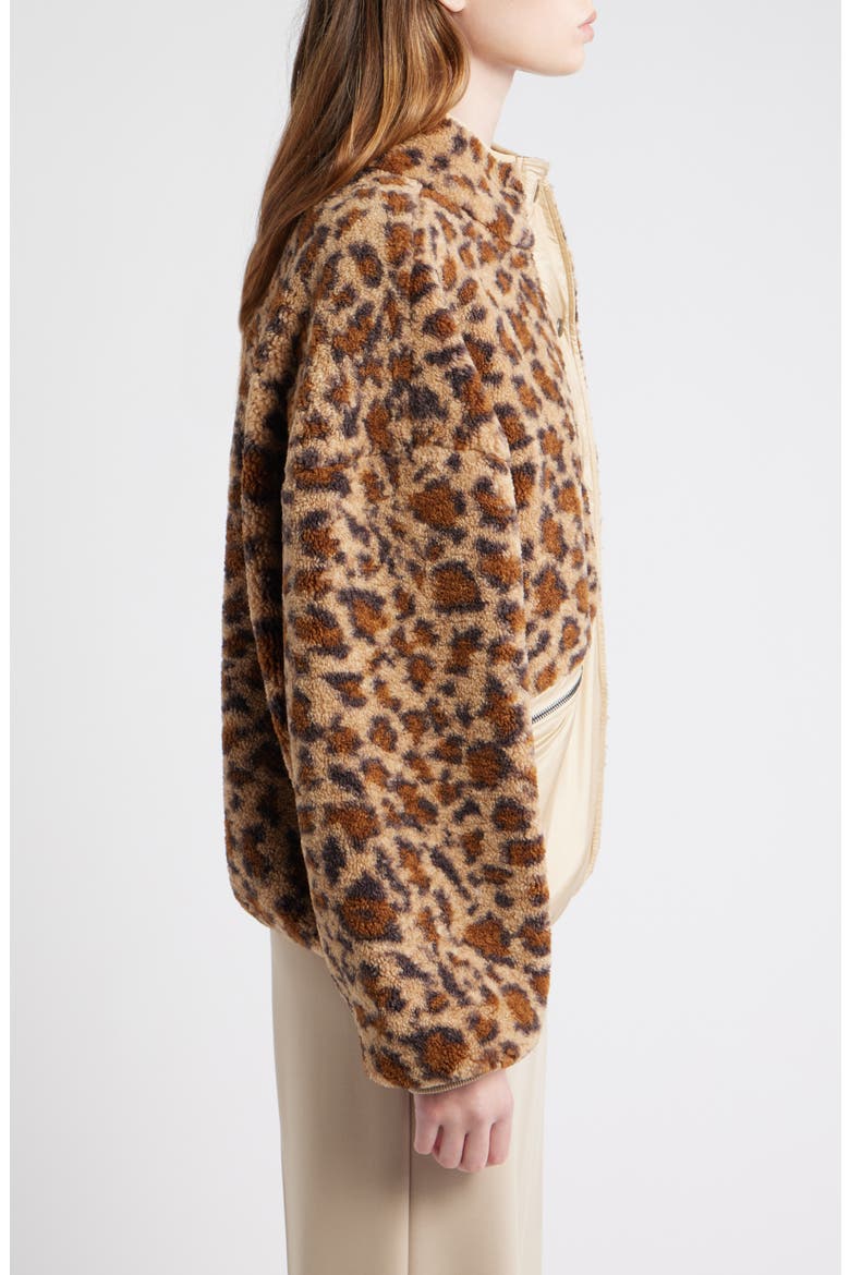 Lucien Leopard Mixed Media Jacket, Alternate, color, COCOA LEOPARD