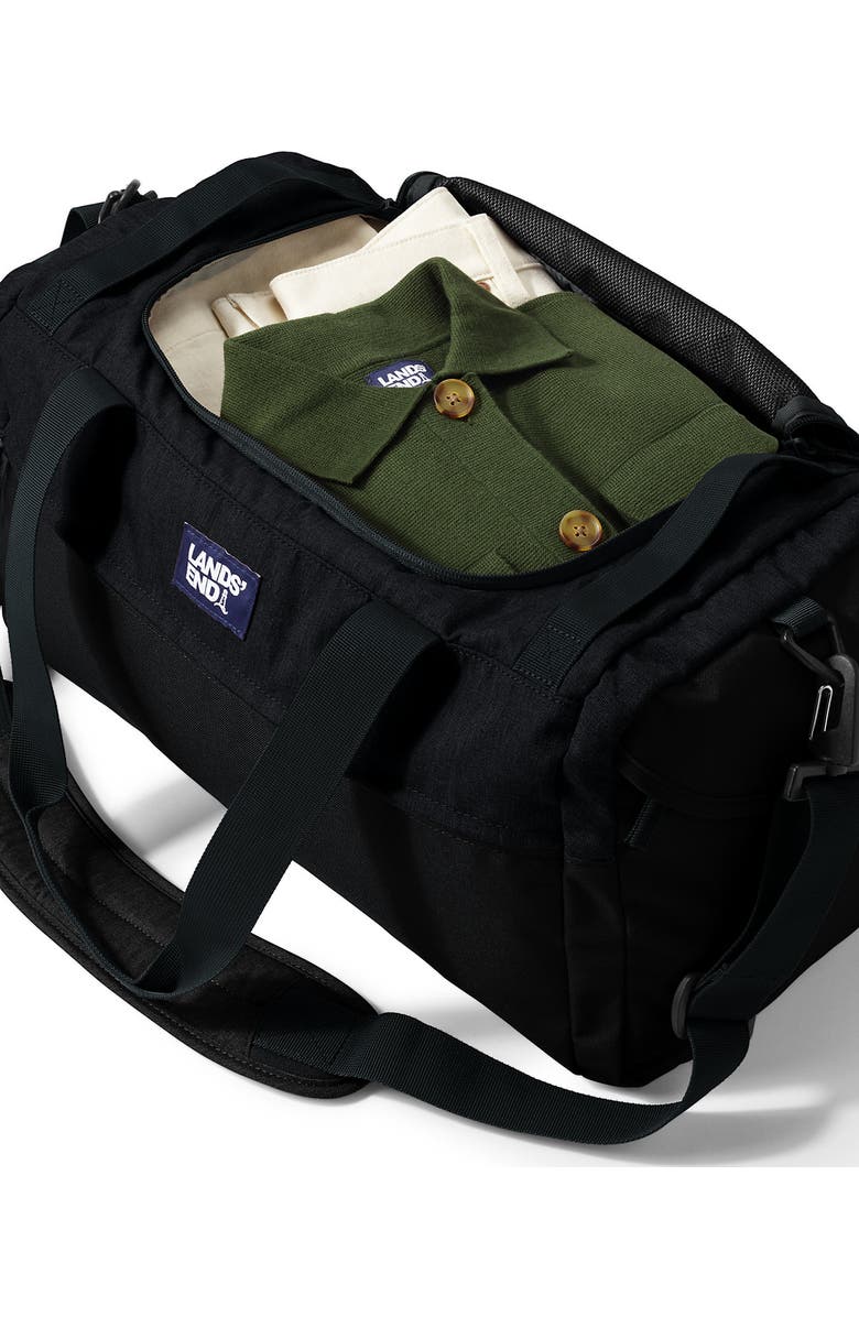 Lands' End Small All Purpose Travel Duffle Bag, Alternate, color, Black