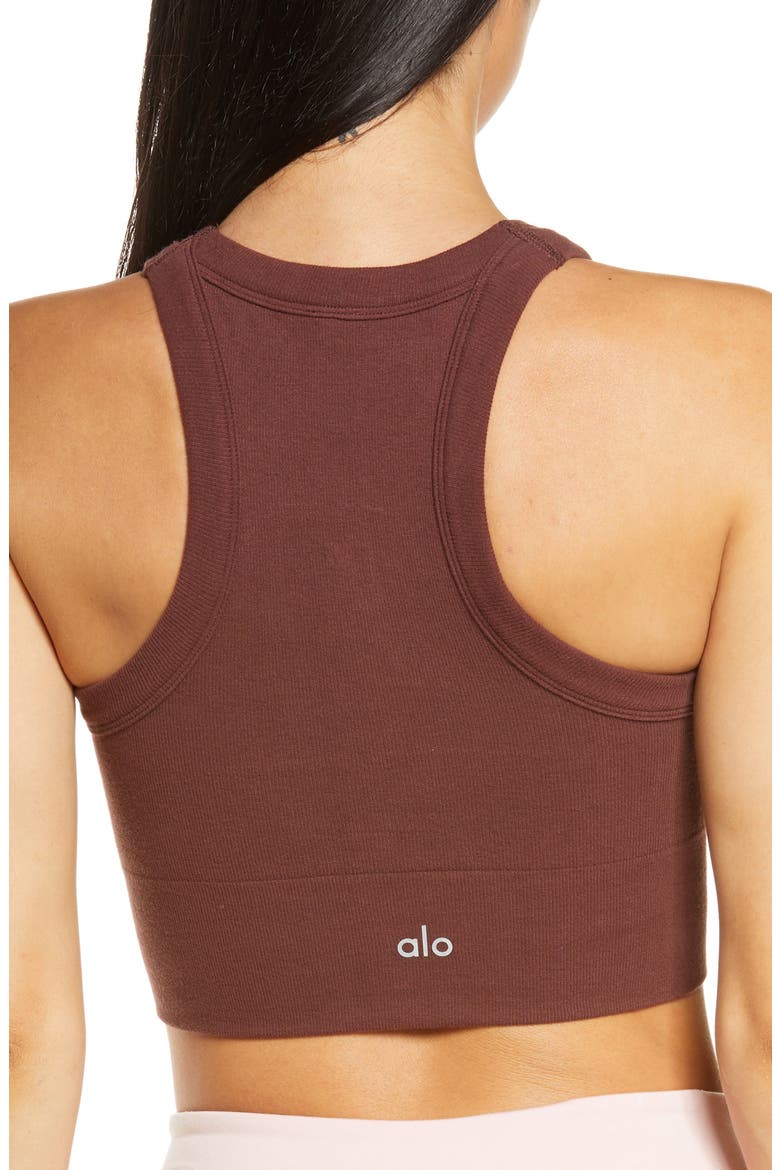Delight Seamless Knit Bra, Alternate, color, CHERRY COLA