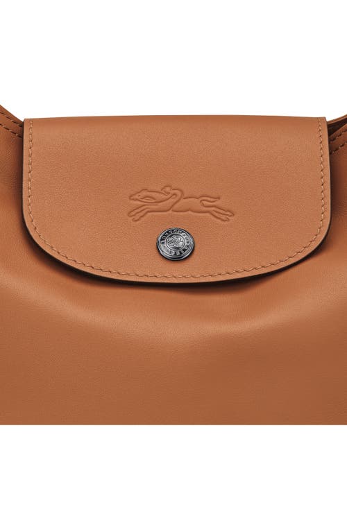 Longchamp Medium Le Pliage Xtra Leather Crossbody Bag In Brown