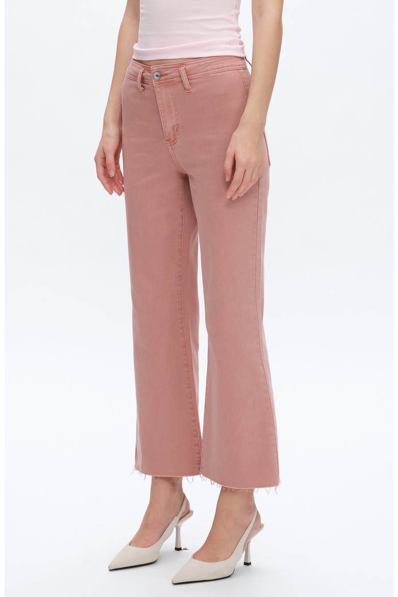 High Waist Wide Leg Jeans, Alternate, color, DUSTY PINK