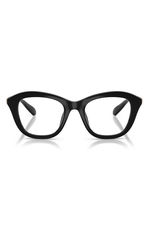 Swarovski 48mm Small Cat Eye Optical Glasses In Black