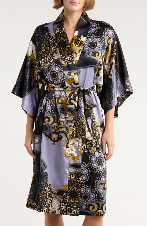 Filigree Satin Robe