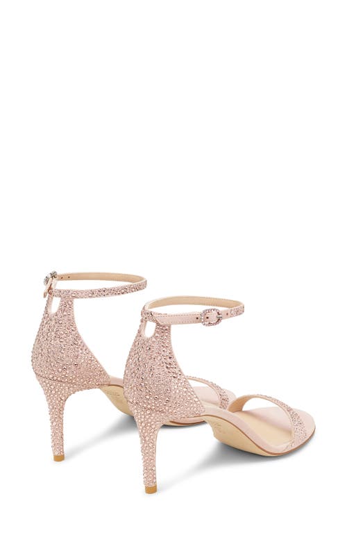 Stuart Weitzman Nudist Shine 75 Sandal In Light Rose/ballet