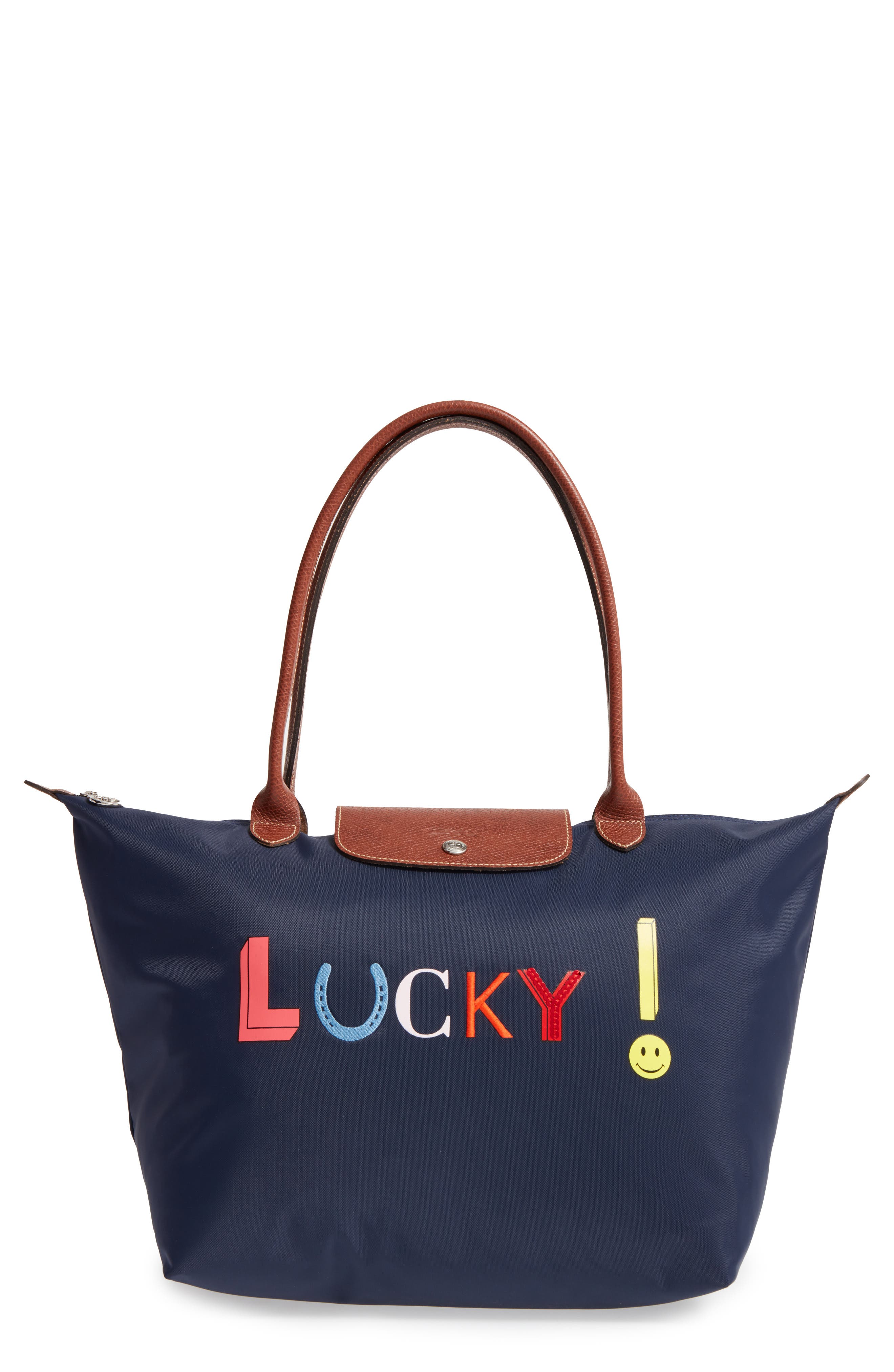 Longchamp Le Pliage Lucky Tote, Main, color, 