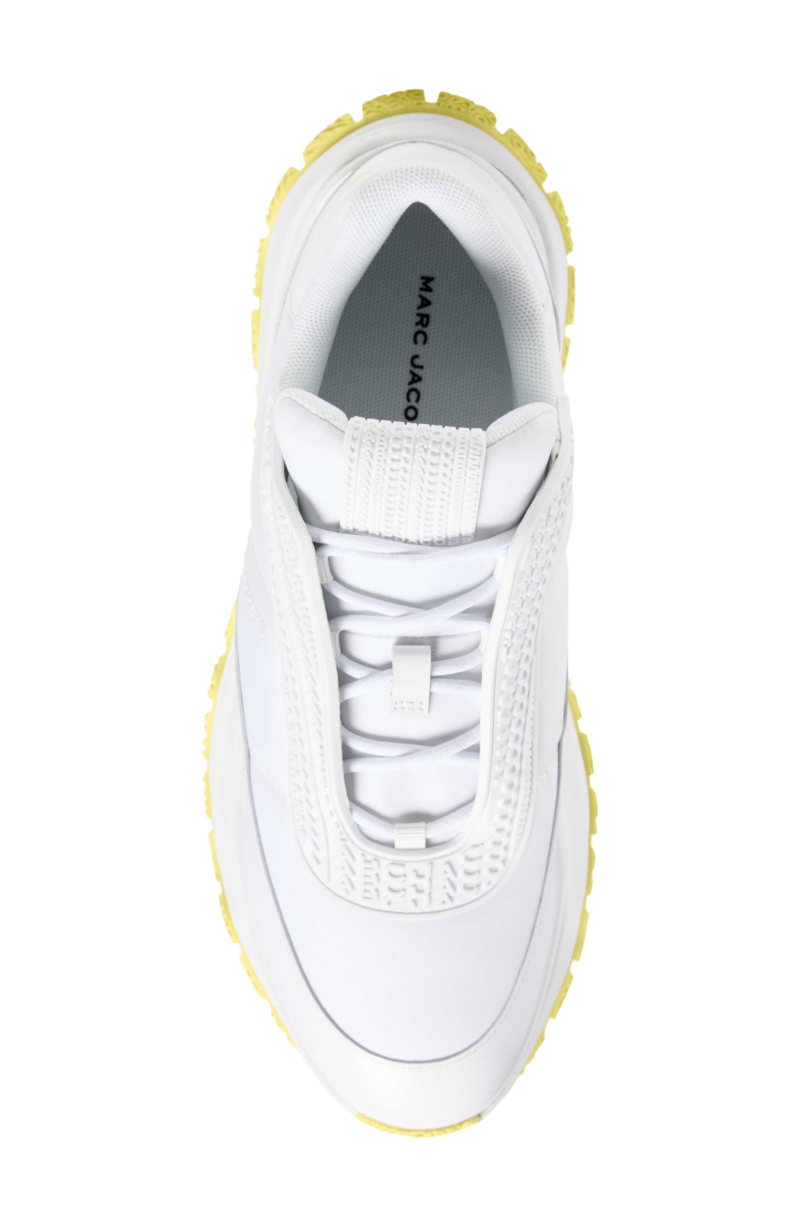The Lazy Runner Sneaker, Alternate, color, WHITE/YELLOW