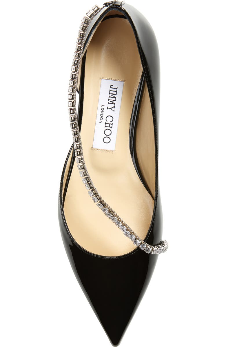 Jimmy Choo Trude Embellished Patent Flat, Alternate, color,