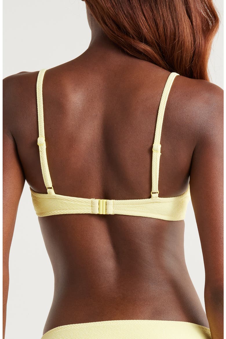 The Eva Rib Underwire Bikini Top, Alternate, color, CUSTARD