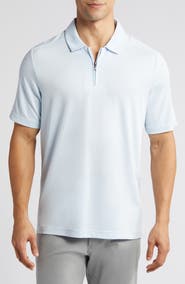 Johnston & Murphy Bird's Eye Quarter Zip Polo