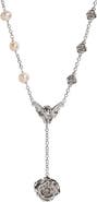 OGÉ Jewelry Devotion Cupid Pearl Rose Necklace