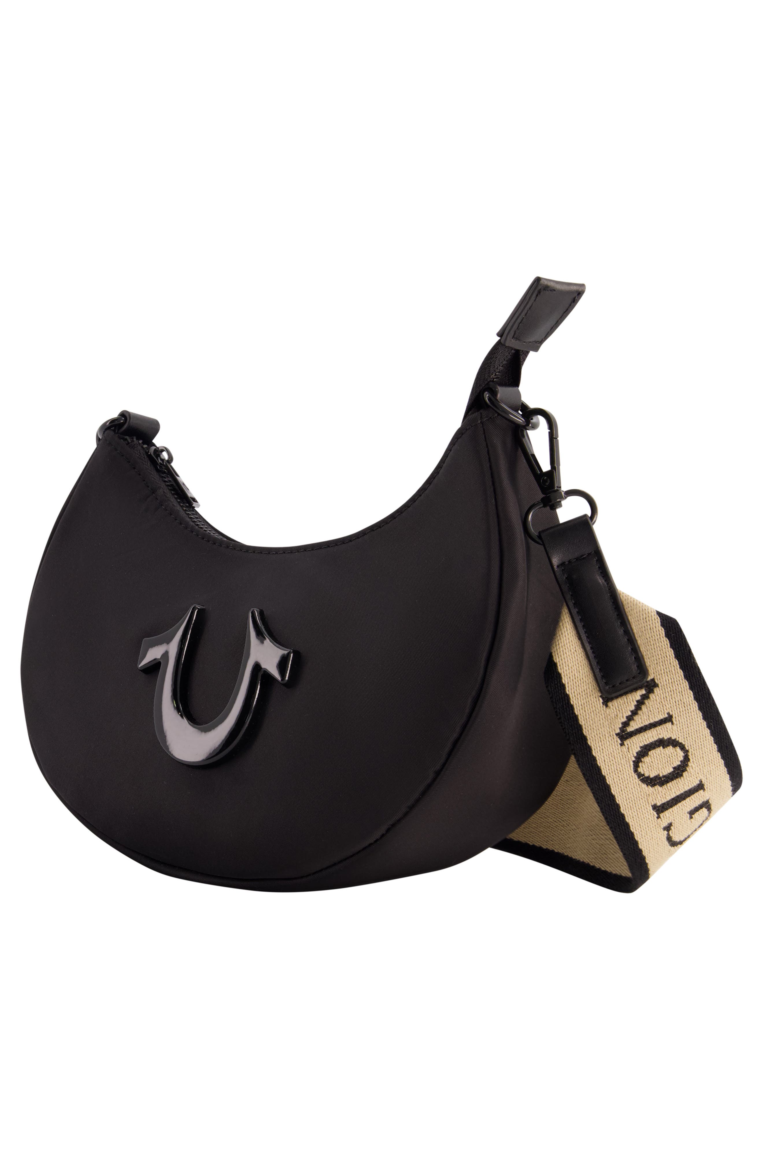 Mini Crescent Hobo, Alternate, color, BLACK