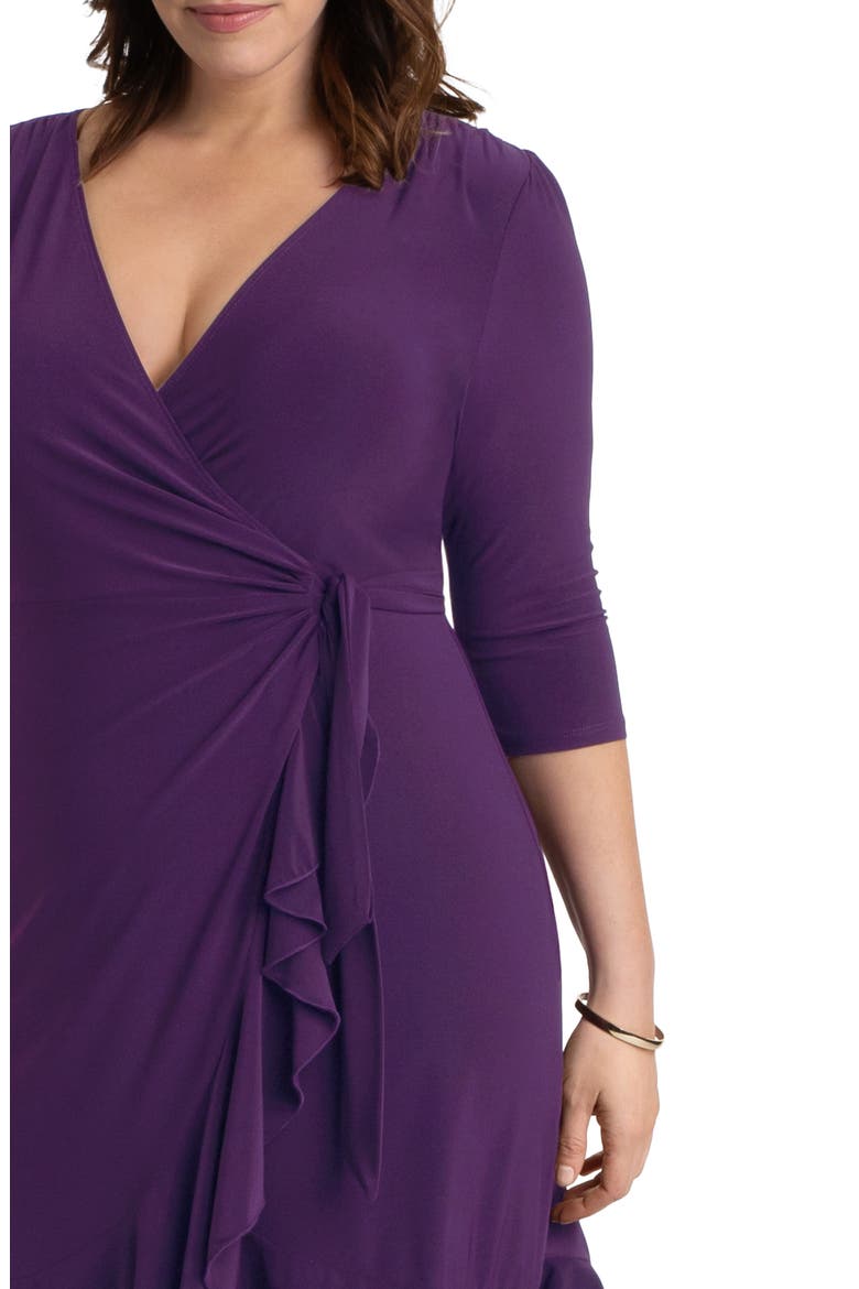 Whimsy Wrap Dress, Alternate, color, PLUM PASSION