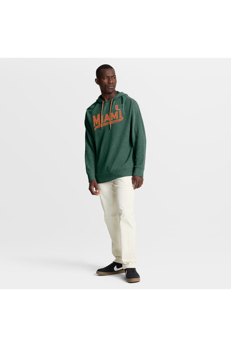 Men's Fanatics Green Miami Hurricanes Hometown Premium Huddle Up Long Sleeve Hoodie T-Shirt, Alternate, color, Green