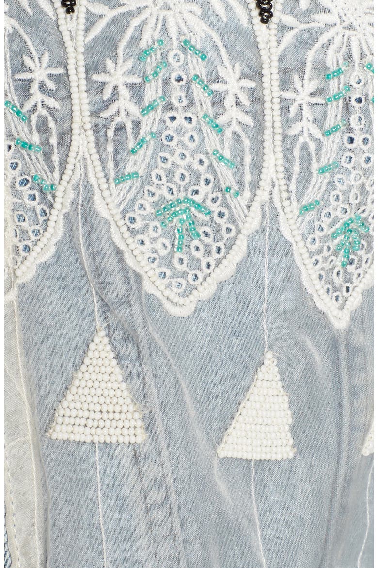 Embellished Boyfriend Trucker Jacket, Alternate, color, TRIBAL EMBELLISHMENT