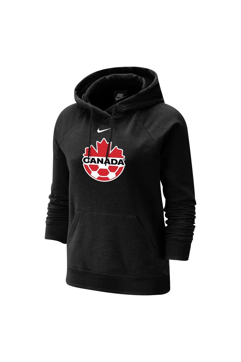 Women's Nike Black Canada Soccer Varsity Raglan Tri-Blend Pullover Hoodie, Alternate, color, Black