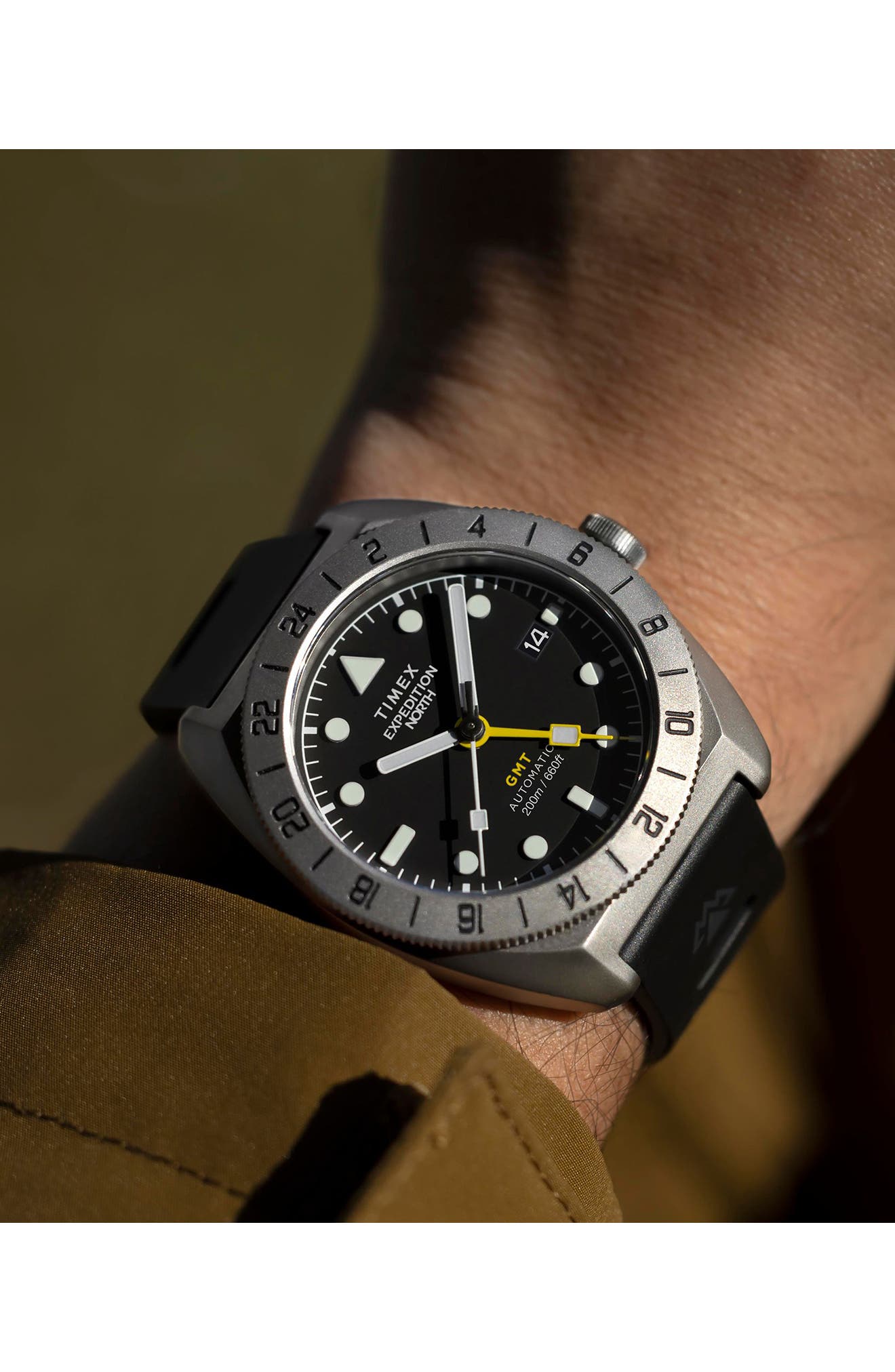 Timex® Expedition North® GMT Titanium Automatic Silicone Strap