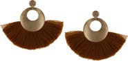 OLIVIA WELLES Alba Hoop Tassel Drop Earrings